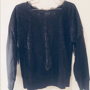 Anna Sui Sweatshirt with Fringe